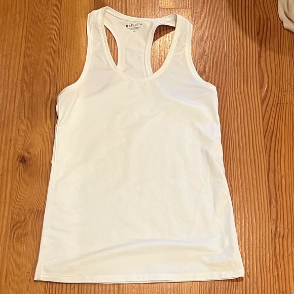 White Athlete Womens Tank Top, size Medium - Picture 1 of 2